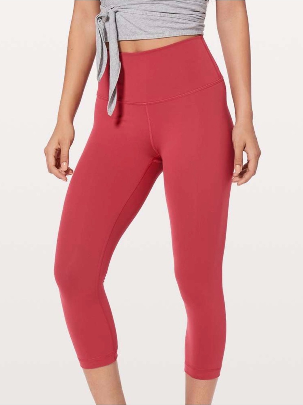 Lululemon Leggings Womens 6 Dusty Pink Capri Stretch Yoga Workout Performance
